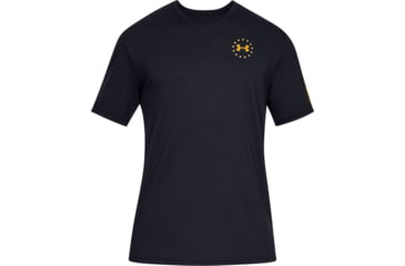 Image of Under Armour UA Freedom Flag T-Shirt - Mens, Black/Steeltown Gold, 3X-Large, 13333500033XL