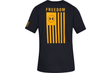 Image of Under Armour UA Freedom Flag T-Shirt - Mens, Black/Steeltown Gold, 3X-Large, 13333500033XL