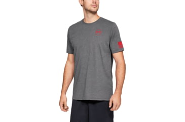 Image of Under Armour UA Freedom Flag T-Shirt - Mens, Charcoal Medium Heather, X-Large, 1333350019XL
