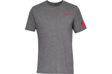 Image of Under Armour UA Freedom Flag T-Shirt - Mens, Charcoal Medium Heather, X-Large, 1333350019XL
