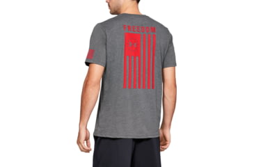 Image of Under Armour UA Freedom Flag T-Shirt - Mens, Charcoal Medium Heather, X-Large, 1333350019XL