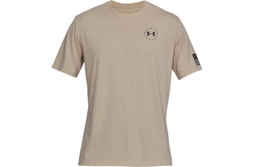 Image of Under Armour UA Freedom Flag T-Shirt - Mens, Desert Sand, Small, 1333350290SM