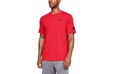 Image of Under Armour UA Freedom Flag T-Shirt - Mens, Red/Academy, X-Large, 1333350601XL
