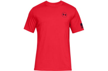 Image of Under Armour UA Freedom Flag T-Shirt - Mens, Red/Academy, X-Large, 1333350601XL