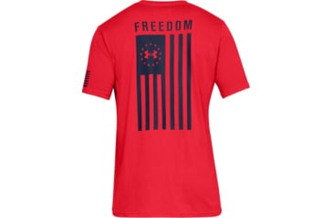 Image of Under Armour UA Freedom Flag T-Shirt - Mens, Red/Academy, X-Large, 1333350601XL