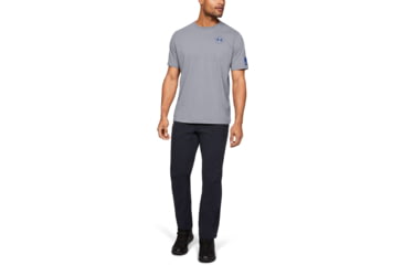 Image of Under Armour UA Freedom Flag T-Shirt - Mens, Steel Medium Heather/Blue, X-Large, 1333350036XL