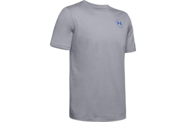 Image of Under Armour UA Freedom Flag T-Shirt - Mens, Steel Medium Heather/Blue, X-Large, 1333350036XL