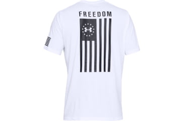 Image of Under Armour UA Freedom Flag T-Shirt - Mens, White/Black, 3X-Large, 13333501003XL