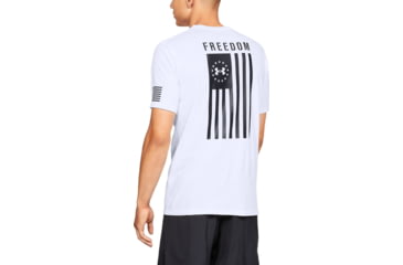 Image of Under Armour UA Freedom Flag T-Shirt - Mens, White/Black, 3X-Large, 13333501003XL