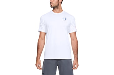 Image of Under Armour UA Freedom Flag T-Shirt - Mens, White, X-Large, 1333350101XL