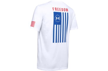 Image of Under Armour UA Freedom Flag T-Shirt - Mens, White, X-Large, 1333350101XL