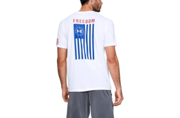 Image of Under Armour UA Freedom Flag T-Shirt - Mens, White, X-Large, 1333350101XL