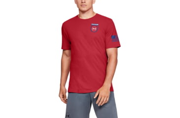 Image of Under Armour UA Freedom Sentinel T-Shirt - Mens, Red, Small, 1352152601SM