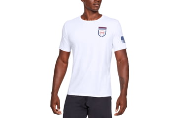 Image of Under Armour UA Freedom Sentinel T-Shirt - Mens, White, Small, 1352152100SM