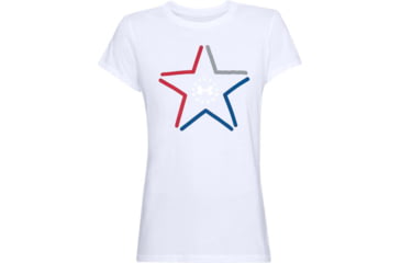 Image of Under Armour UA Freedom Star T-Shirt - Womens, White, Small, 1327572100SM