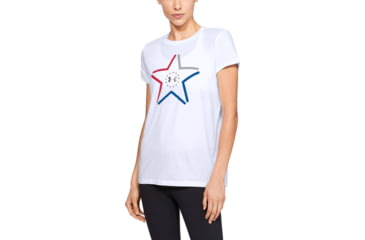Image of Under Armour UA Freedom Star T-Shirt - Women's, Large, White, 1327572100LG