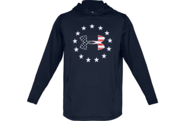 Image of Under Armour UA Freedom Tech Terry Hoodie - Mens, Academy, Large, 1323105408LG