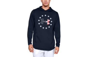 Image of Under Armour UA Freedom Tech Terry Hoodie - Mens, Academy, Large, 1323105408LG