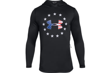 Image of Under Armour UA Freedom Tech Terry Hoodie - Mens, Black/White, 2X-Large, 13231050022X