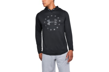 Image of Under Armour UA Freedom Tech Terry Hoodie - Mens, Black, Medium, 1323105001MD