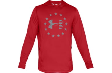 Image of Under Armour UA Freedom Tech Terry Hoodie - Mens, Red, 2X-Large, 13231056002X