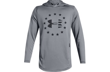 Image of Under Armour UA Freedom Tech Terry Hoodie - Mens, Steel/Black, 2X-Large, 13231050362X