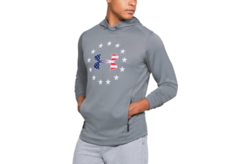 Image of Under Armour UA Freedom Tech Terry Hoodie - Mens, Steel, X-Large, 1323105035XL