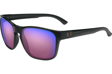 Image of Under Armour UA Glimpse Sunglasses, Golf Tuned Lenses, Satin Black, One Size Fits Most, UA8650111-010174
