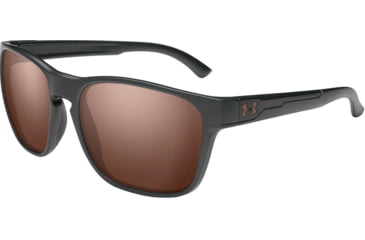 Image of Under Armour UA Glimpse Sunglasses, Road Tuned Lens, Satin Carbon, One Size Fits Most, UA8650111-060624