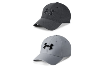 Image of Under Armour UA Heathered Blitzing 3.0 Caps - Men's, Black, Steel