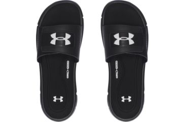 Image of Under Armour UA Ignite V SL Sandals - Mens, Black//White, 12, 1287318-001-12