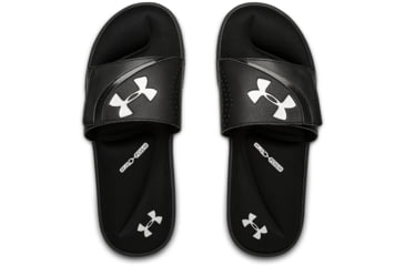 Image of Under Armour UA Ignite VI Slide Sandal - Mens, Black/Black/Silver, 10, 302271100410