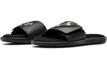 Image of Under Armour UA Ignite VI Slide Sandal - Mens, Black/Black/Silver, 10, 302271100410