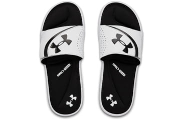 Image of Under Armour UA Ignite VI Slide Sandal - Mens, White/Black, 10, 302271110010