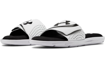 Image of Under Armour UA Ignite VI Slide Sandal - Mens, White/Black, 10, 302271110010