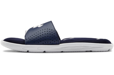 Image of Under Armour UA Ignite VI Slide Sandal - Mens, White/Blue, 15, 302271110115