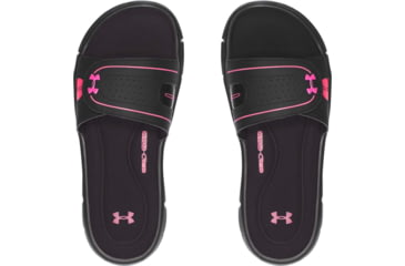 Image of Under Armour UA Ignite VIII Slide Sandal - Womens, Black/Pink, 11, 128731900611