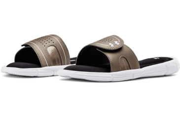 Image of Under Armour UA Ignite VIII Slide Sandal - Womens, Black/White, 12, 128731900512