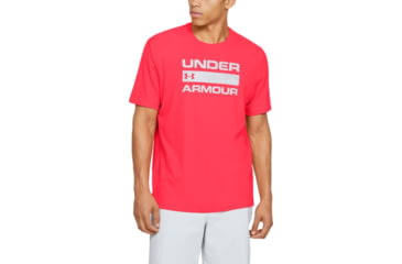 Image of Under Armour UA Iso-Chill Stacked Short Sleeve T-Shirt - Mens, Medium, Pink, 1353897628MD