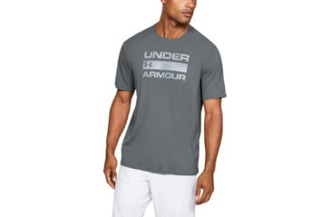 Image of Under Armour UA Iso-Chill Stacked Short Sleeve T-Shirt - Mens, Extra Large, Pitch Gray, 1353897012XL