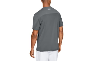 Image of Under Armour UA Iso-Chill Stacked Short Sleeve T-Shirt - Mens, Extra Large, Pitch Gray, 1353897012XL