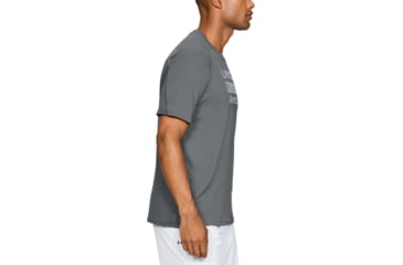 Image of Under Armour UA Iso-Chill Stacked Short Sleeve T-Shirt - Mens, Extra Large, Pitch Gray, 1353897012XL