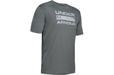 Image of Under Armour UA Iso-Chill Stacked Short Sleeve T-Shirt - Mens, Extra Large, Pitch Gray, 1353897012XL