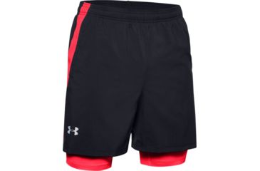 Image of Under Armour UA Launch SW 2-in-1 Running Shorts - Men's, 2XL, Pink, 13265760032X