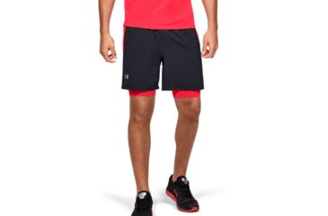 Image of Under Armour UA Launch SW 2-in-1 Running Shorts - Men's, 2XL, Pink, 13265760032X