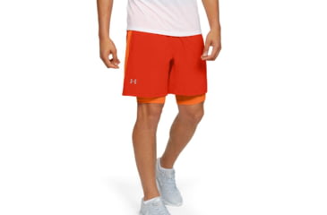 Image of Under Armour UA Launch SW 2-in-1 Running Shorts - Mens, 2XL, Ultra Orange, 13265768562X