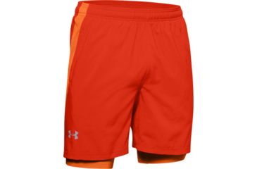 Image of Under Armour UA Launch SW 2-in-1 Running Shorts - Mens, 2XL, Ultra Orange, 13265768562X