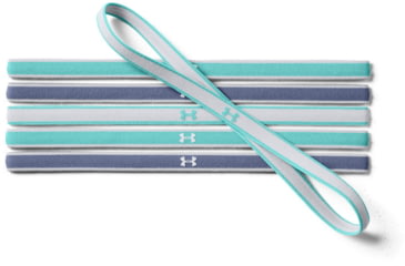 Image of Under Armour UA Mini Headband 6-Pack, Radial Turquoise, One Size Fits All, 1286016482OSFA