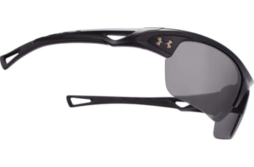 Image of Under Armour UA Octane Sunglasses, Gray Lens, Satin Black, One Size Fits Most, UA8600094-010100