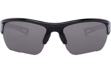 Image of Under Armour UA Octane Sunglasses, Gray Polarized Lens, Shiny Black, One Size Fits Most, UA8640094-000108